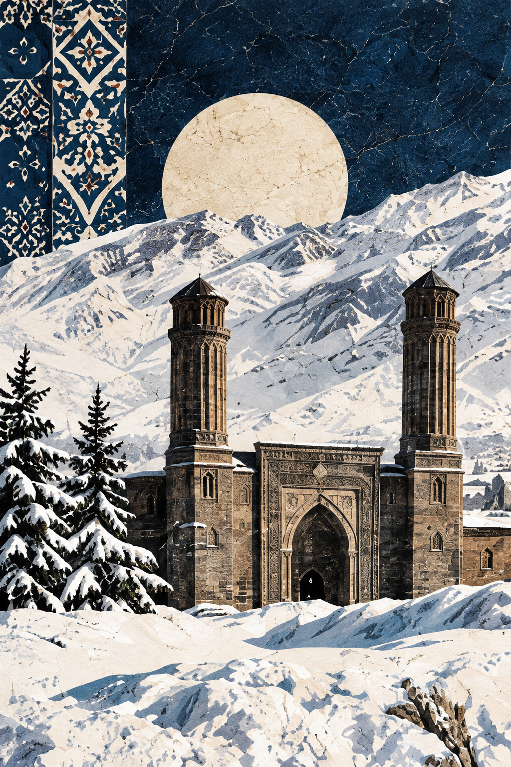 Erzurum kanvas duvar tablosu ürün görseli