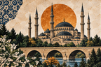 Edirne kanvas duvar tablosu ürün görseli