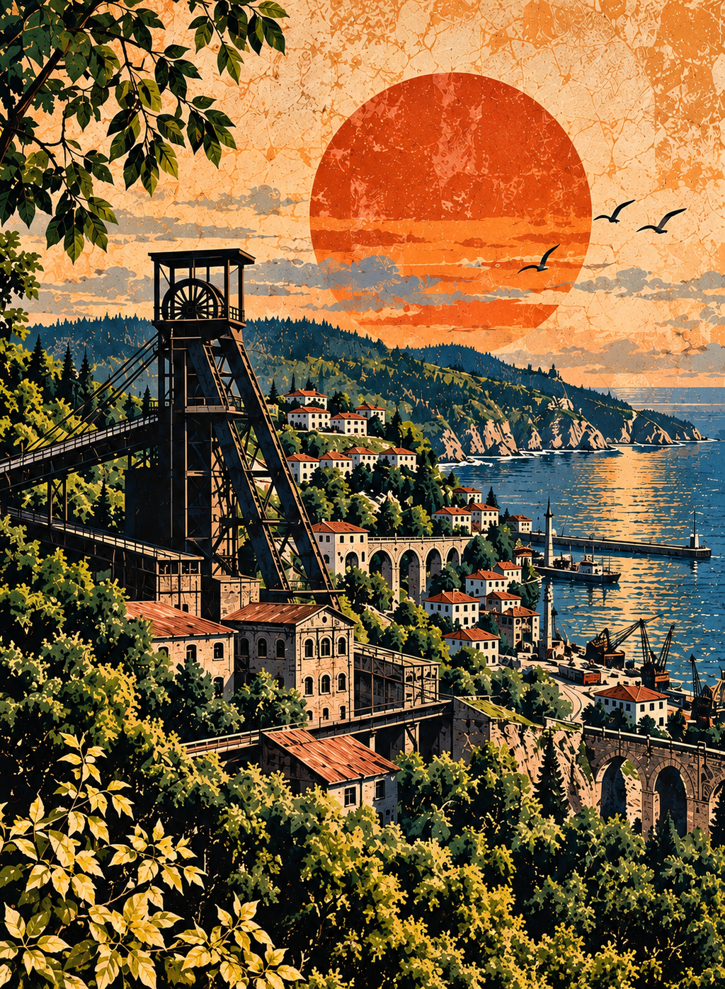 Zonguldak kanvas duvar tablosu ürün görseli