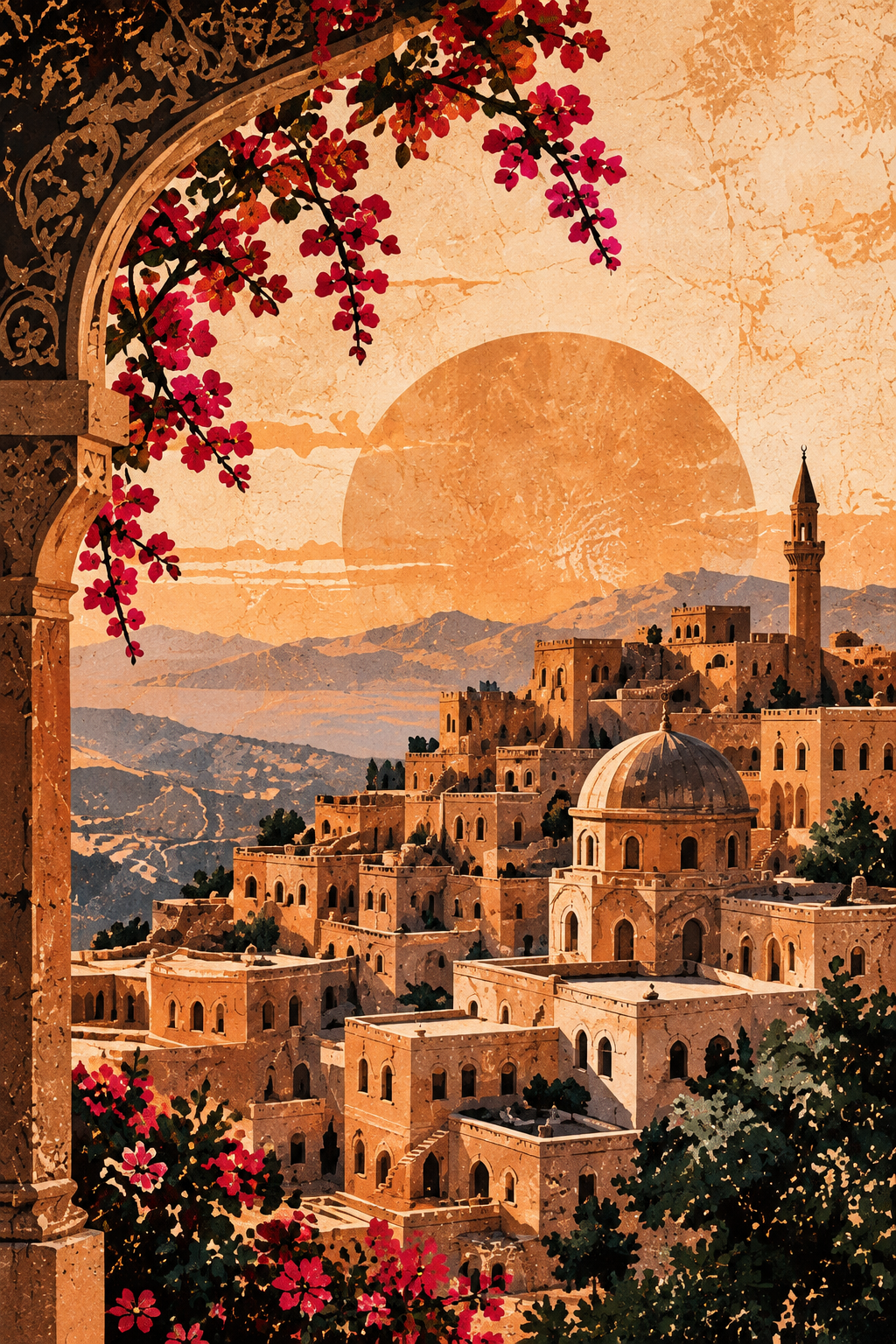 Mardin kanvas duvar tablosu ürün görseli