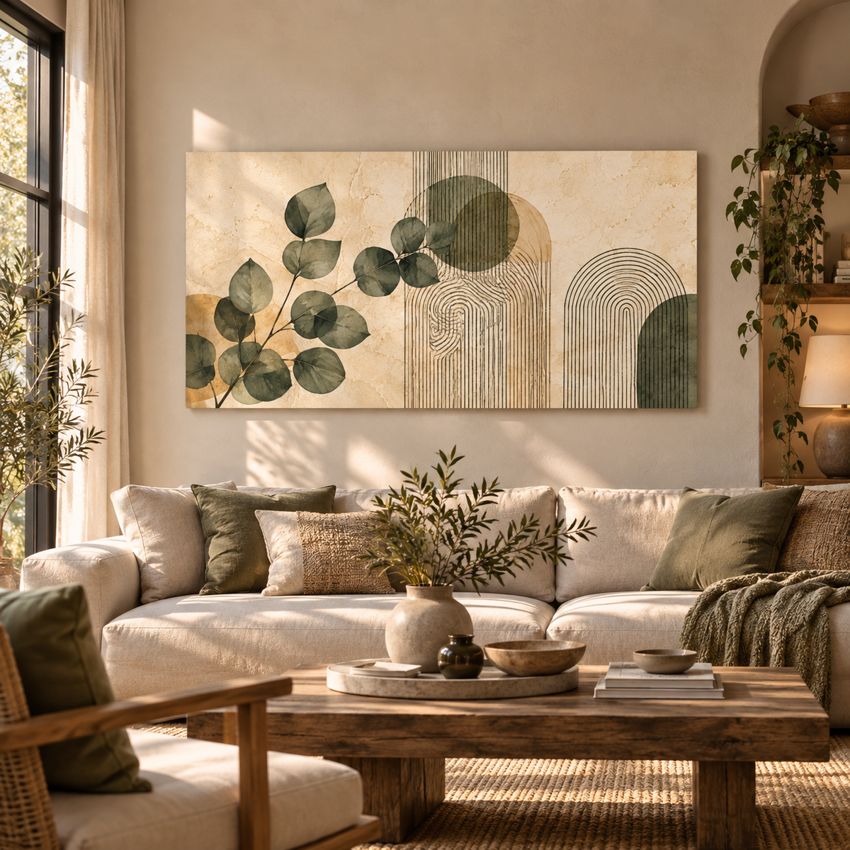 Yeşil Form & Geometri Duvar Tablosu görseli 4